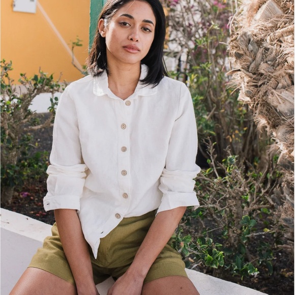notPERFECTLINEN Marle Classic Cream Linen Shirt - Picture 6 of 6